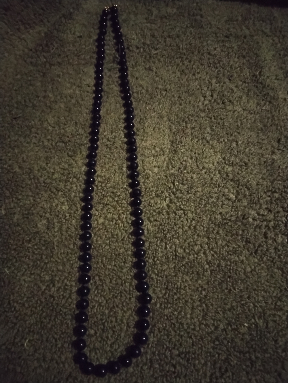 Monet Navy Blue Sign Glass Bead Necklace